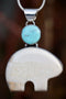 Ivory & Turquoise Bear
