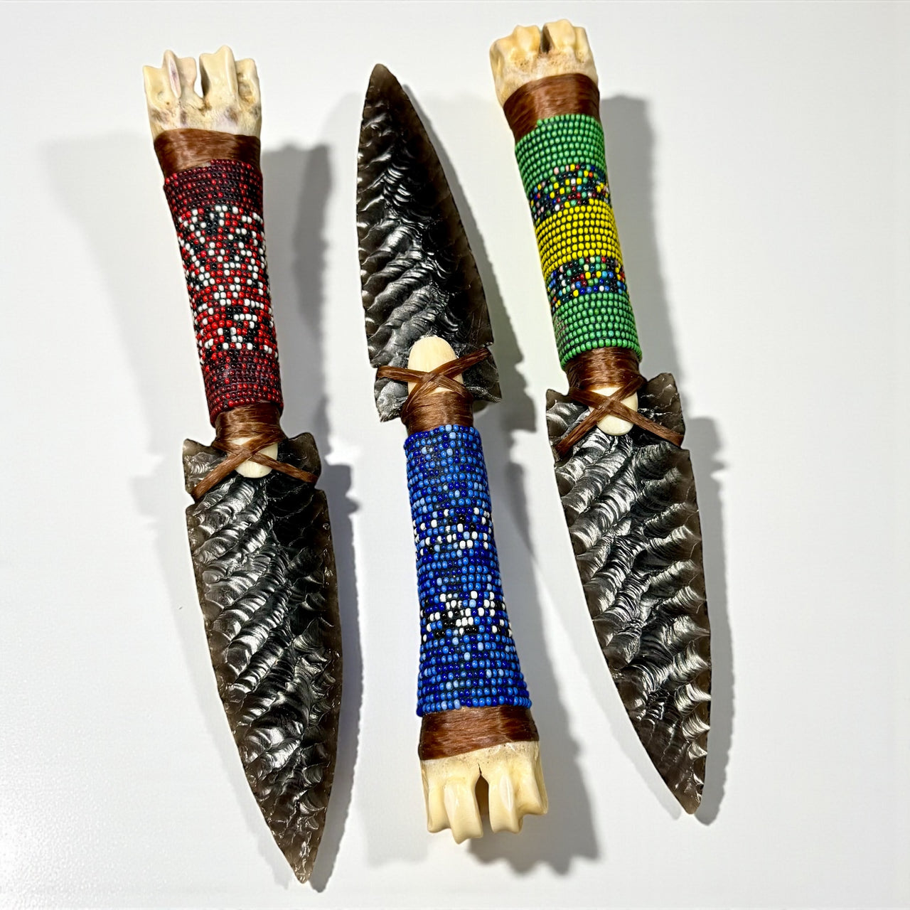 Beaded Obsidian & Bone
