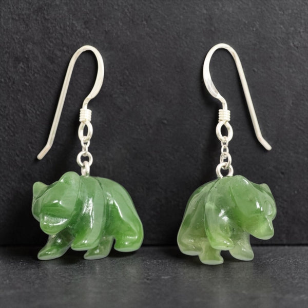 Bear Jade Earrings