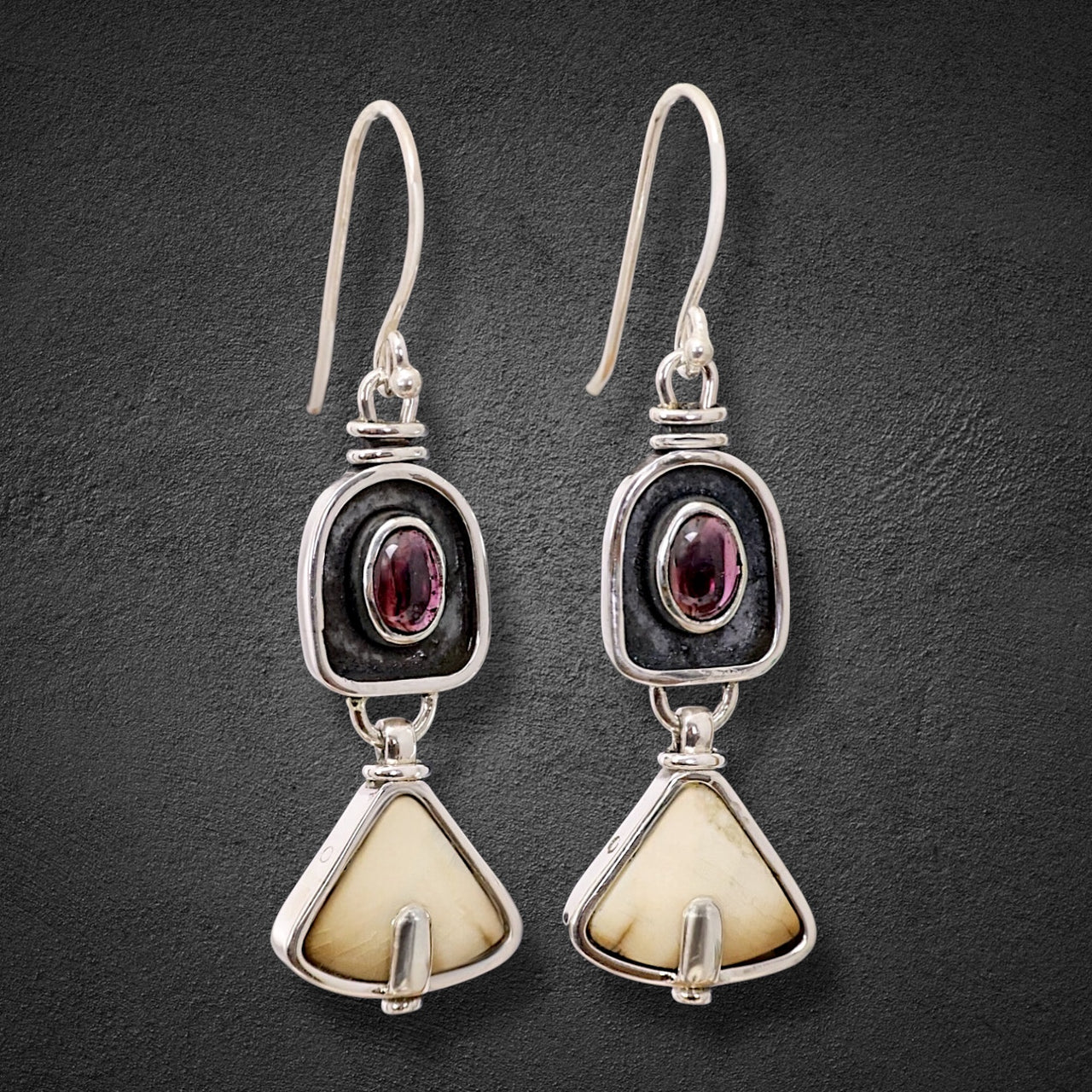 Ivory & Amber Earrings