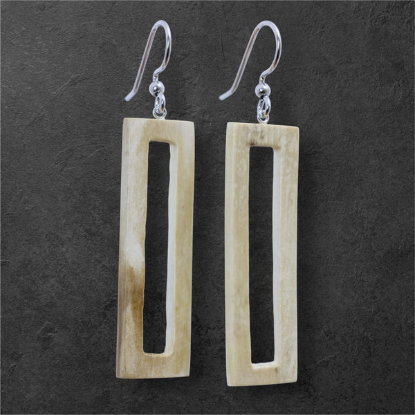 Ivory Rectangle 50 Earrings