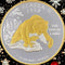 AK State Quarter Replica w/Gold Relief