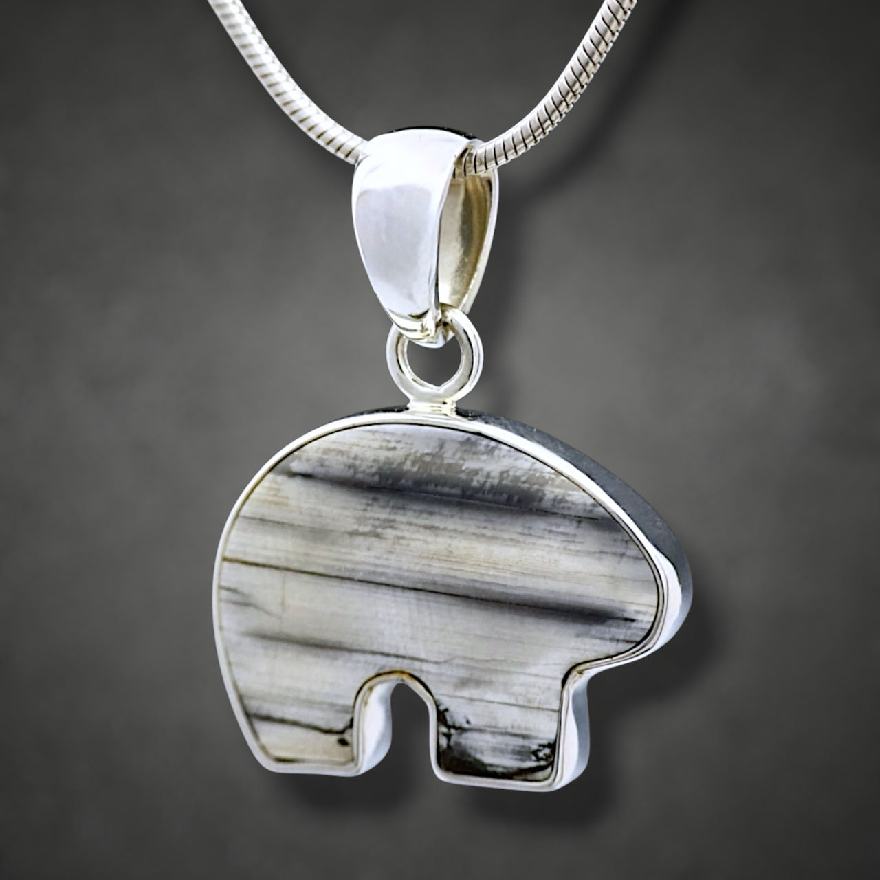 Mammoth Tooth Bear Pendant