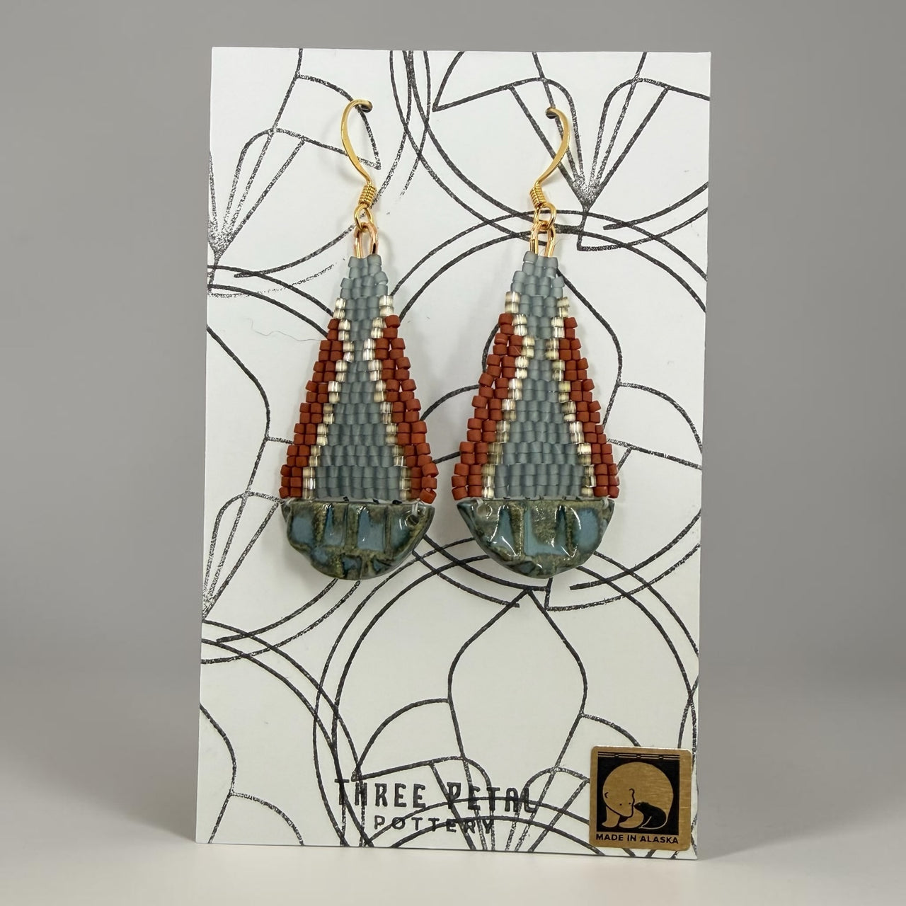Teardrop Pottery Earrings