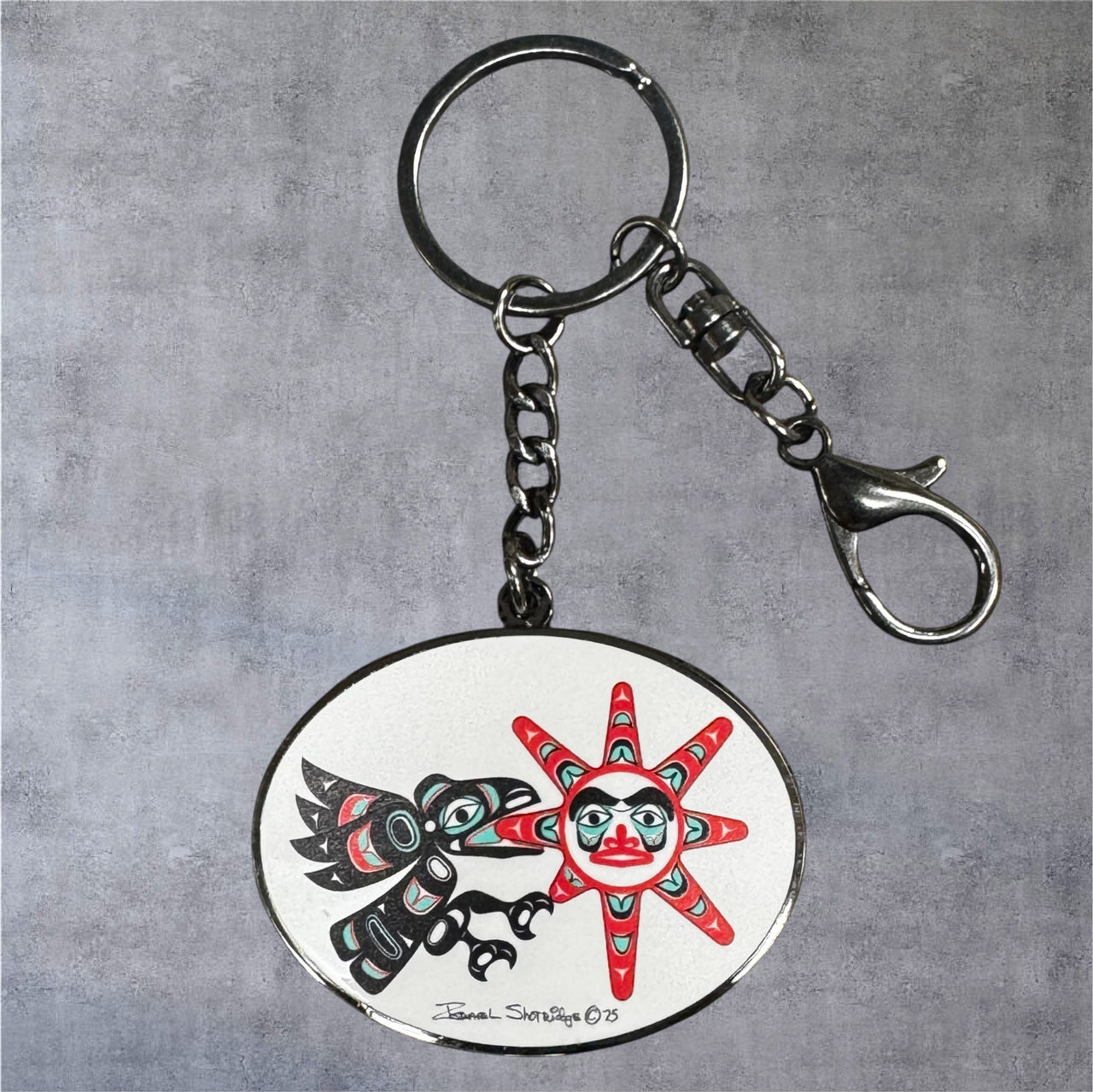 Raven & Sun Keychain