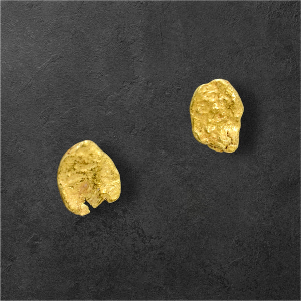 Gold Nugget Post Earrings