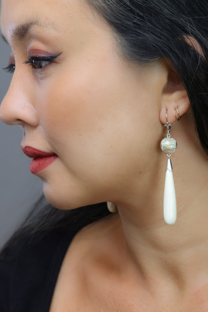 Mammoth Tooth Essential & Ivory Drop Earrings