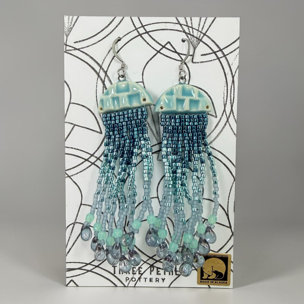 Jellyfish Pottery Earrings
