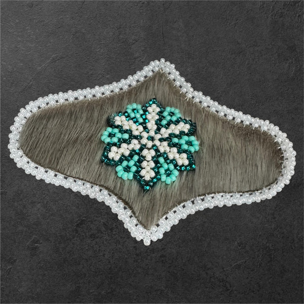Seal Fur & Beaded Barrette