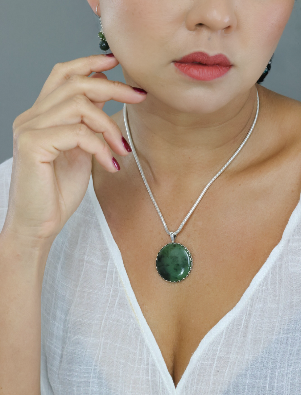 Jade Round Pendant