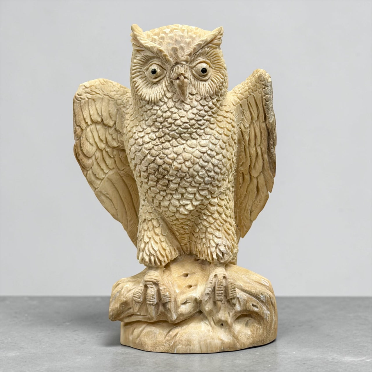 Ivory Owl Carving