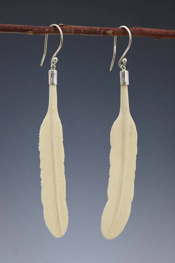 Ivory Feather Earrings