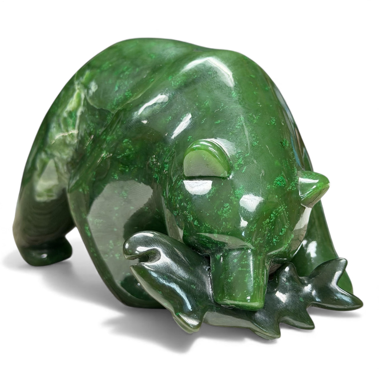 Jade Bear 6" Carving
