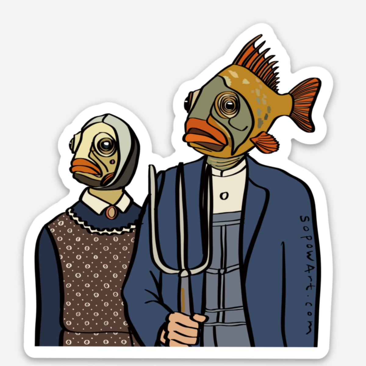Ocean Gothic Sticker – Fish Creek Company