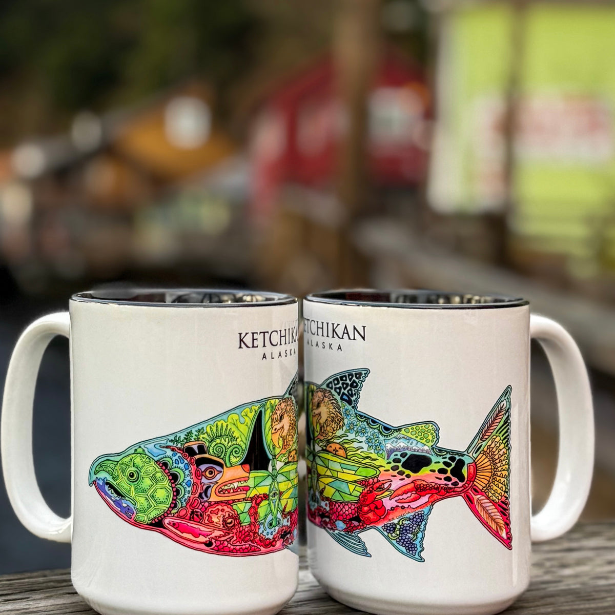Ketchikan, Alaska Salmon Mug – Fish Creek Company