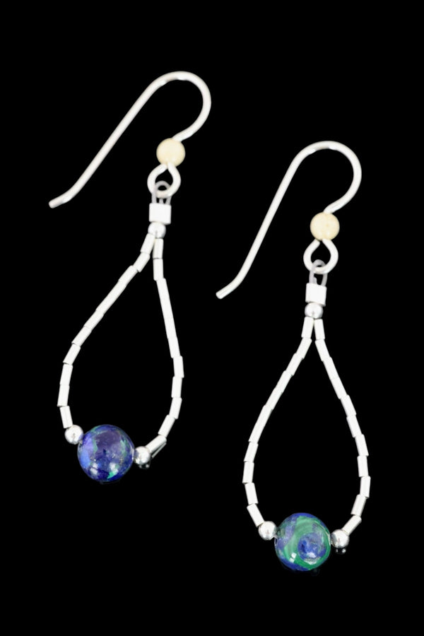 Ivory & Azurite Earrings