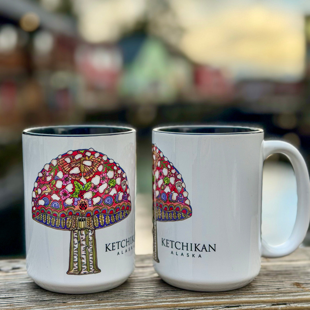 Ketchikan,  Alaska Mushroom Mug