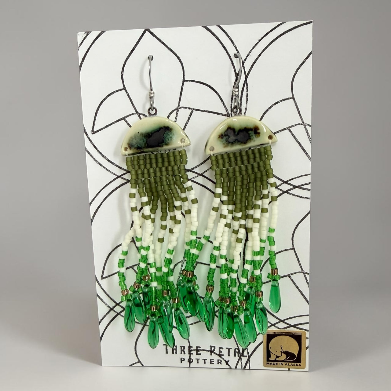 Jellyfish Pottery Earrings