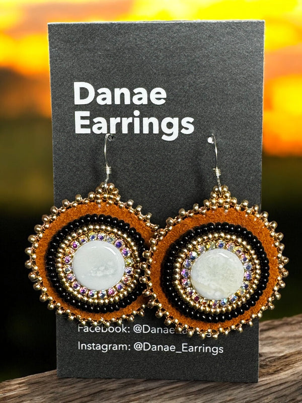 Round Ivory Earrings