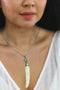 Ivory Feather & Turquoise Pendant