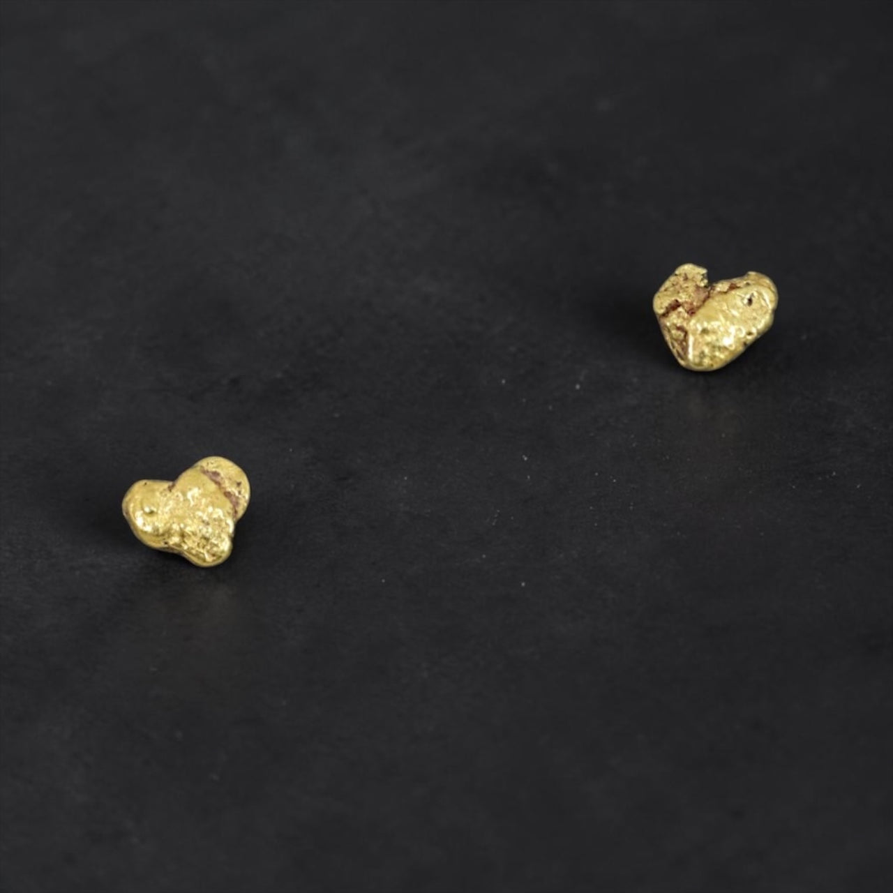 Gold Nugget Post Earrings