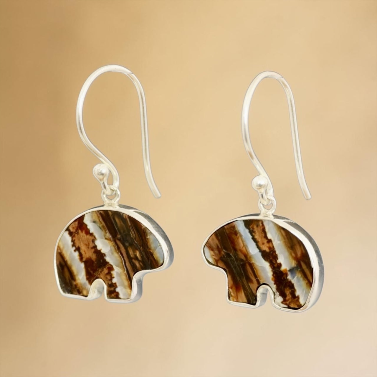 Mammoth Tooth Bear Earrings