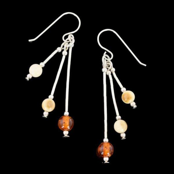 Ivory & Amber Earrings