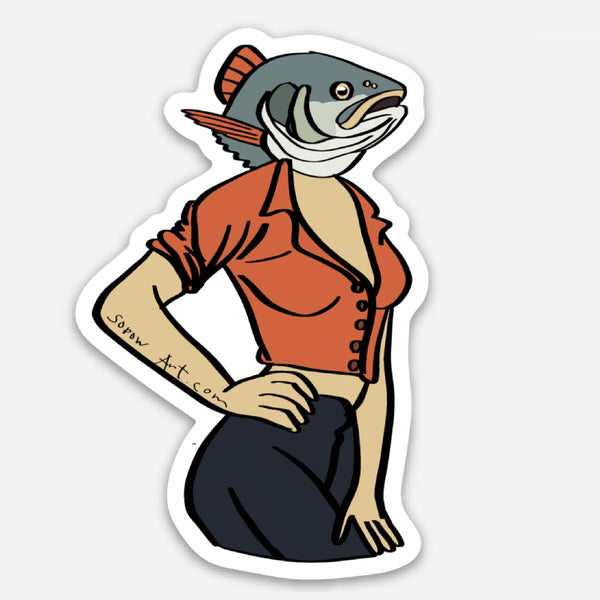 Fishtress Sticker