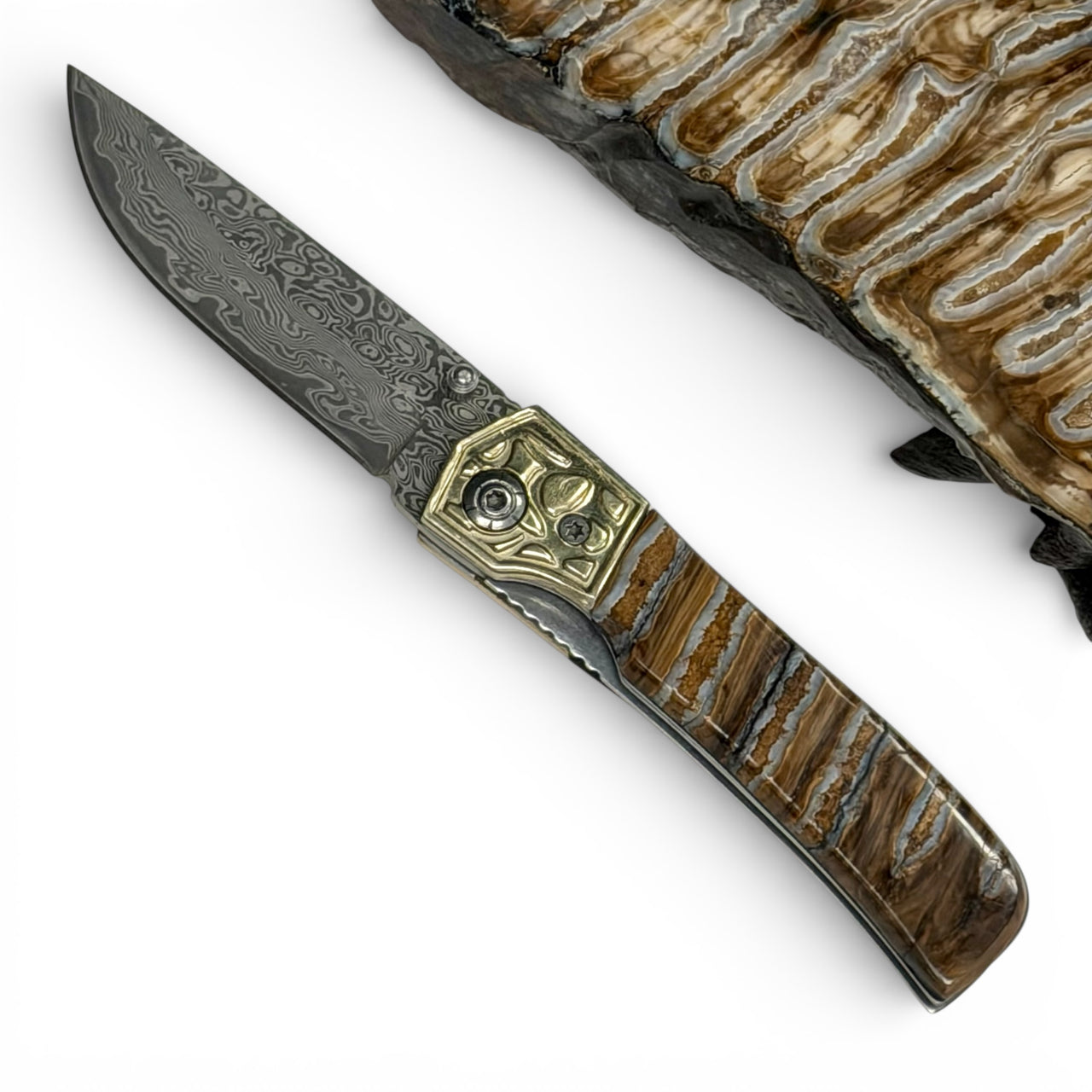 Mammoth Tooth & Damascus Knife