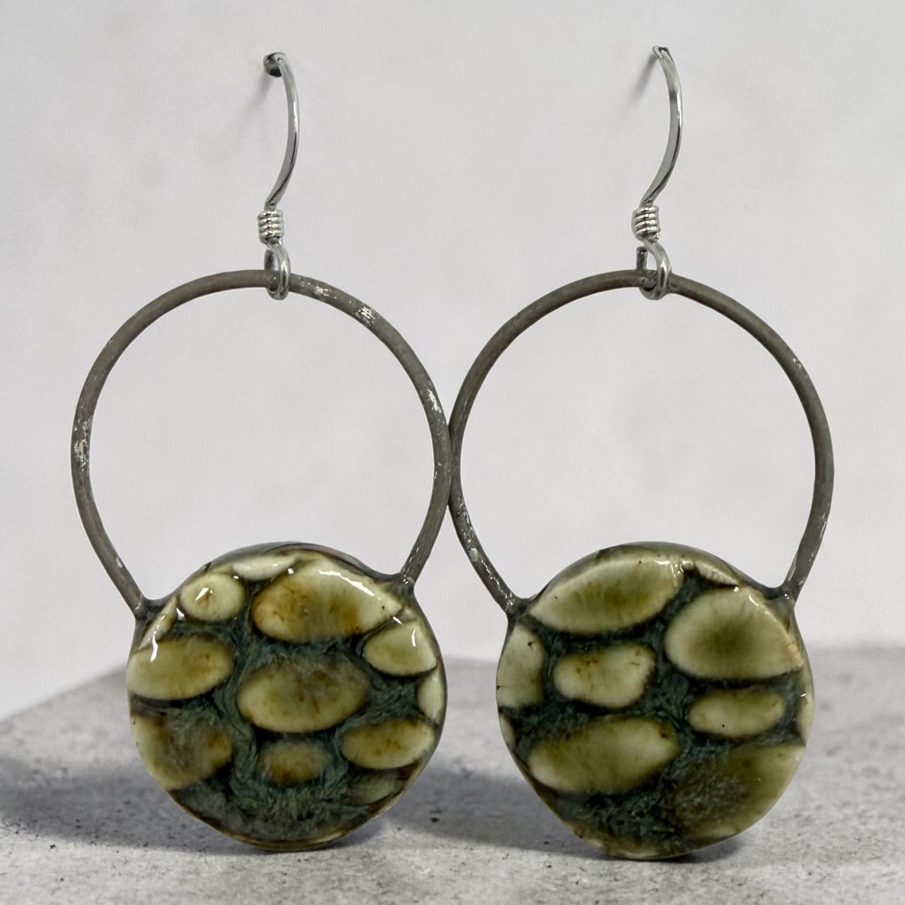 Round Pottery Earrings