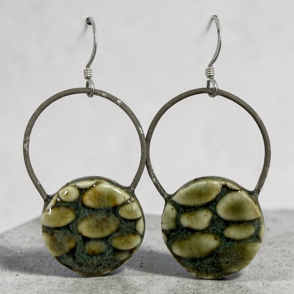 Round Pottery Earrings