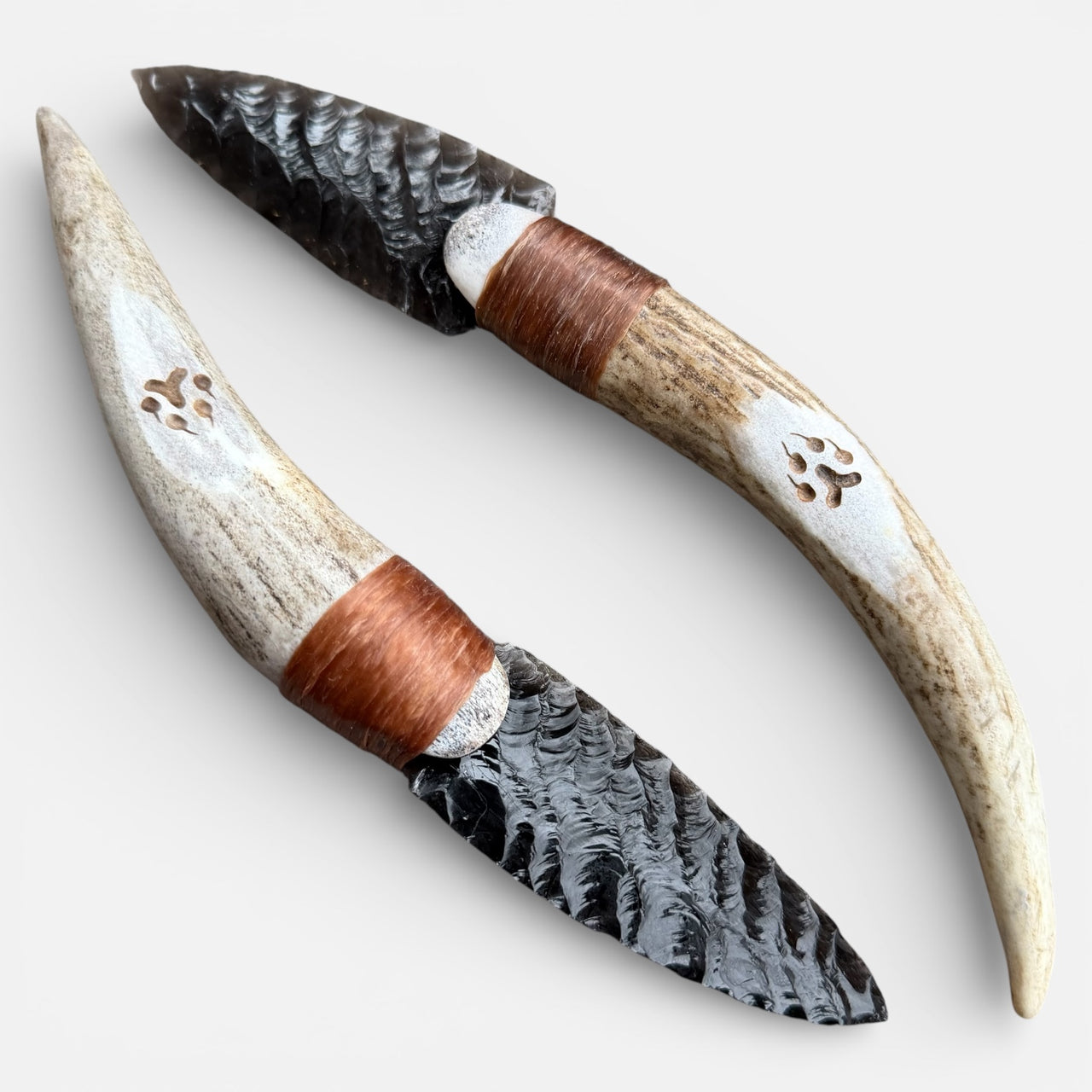 Wolf Track Obisidian Knife