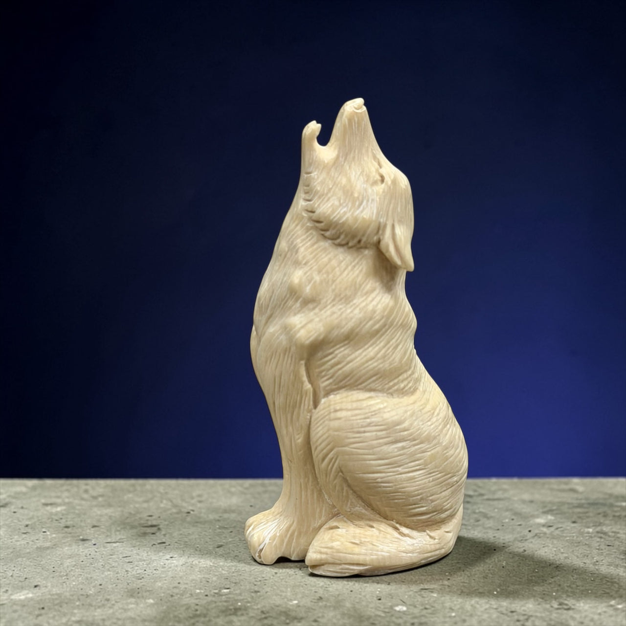 Ivory Wolf Carving