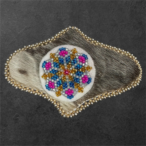 Seal Fur & Beaded Barrette