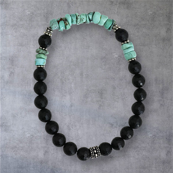 Onyx & Turquoise Bracelet