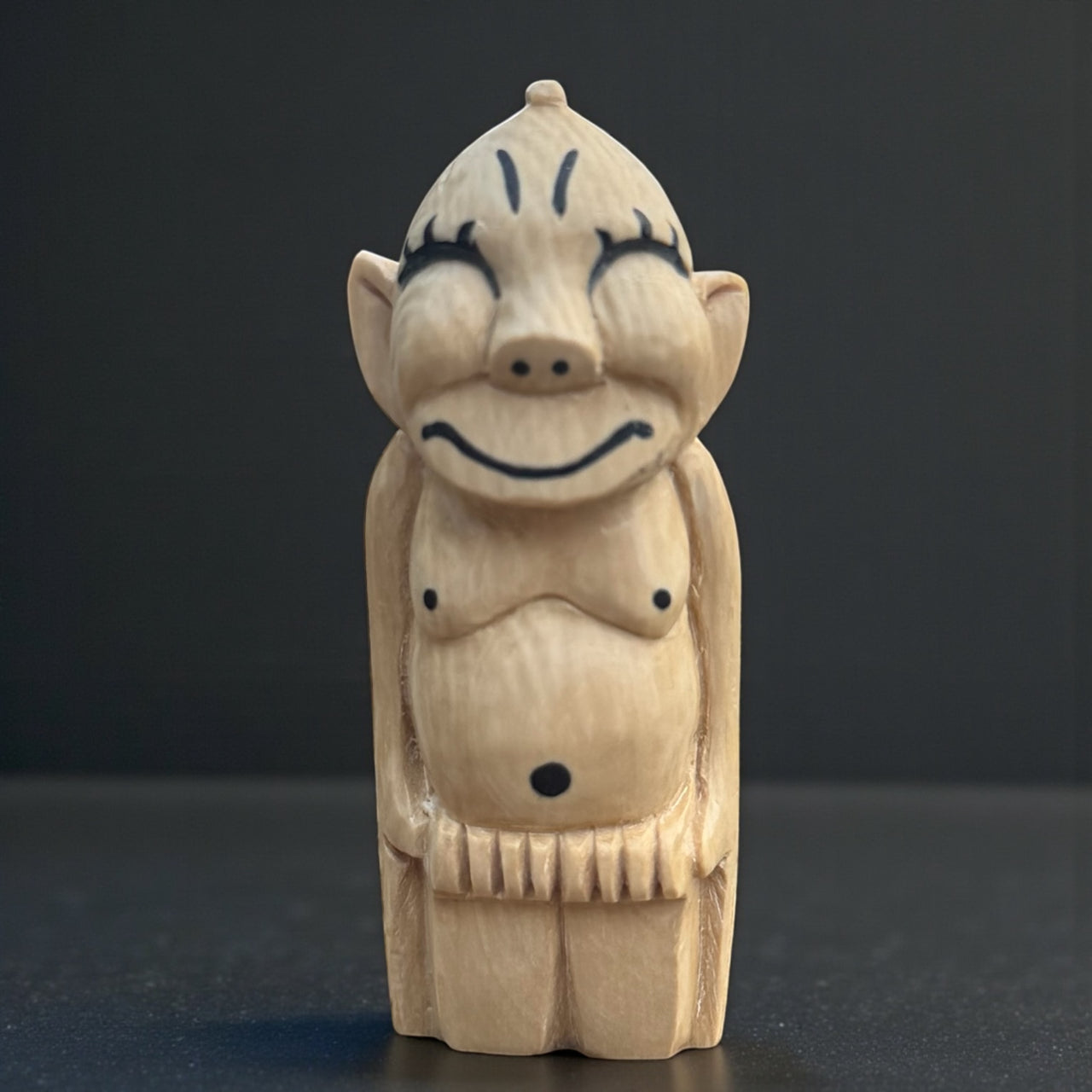 Ivory Billiken Carving