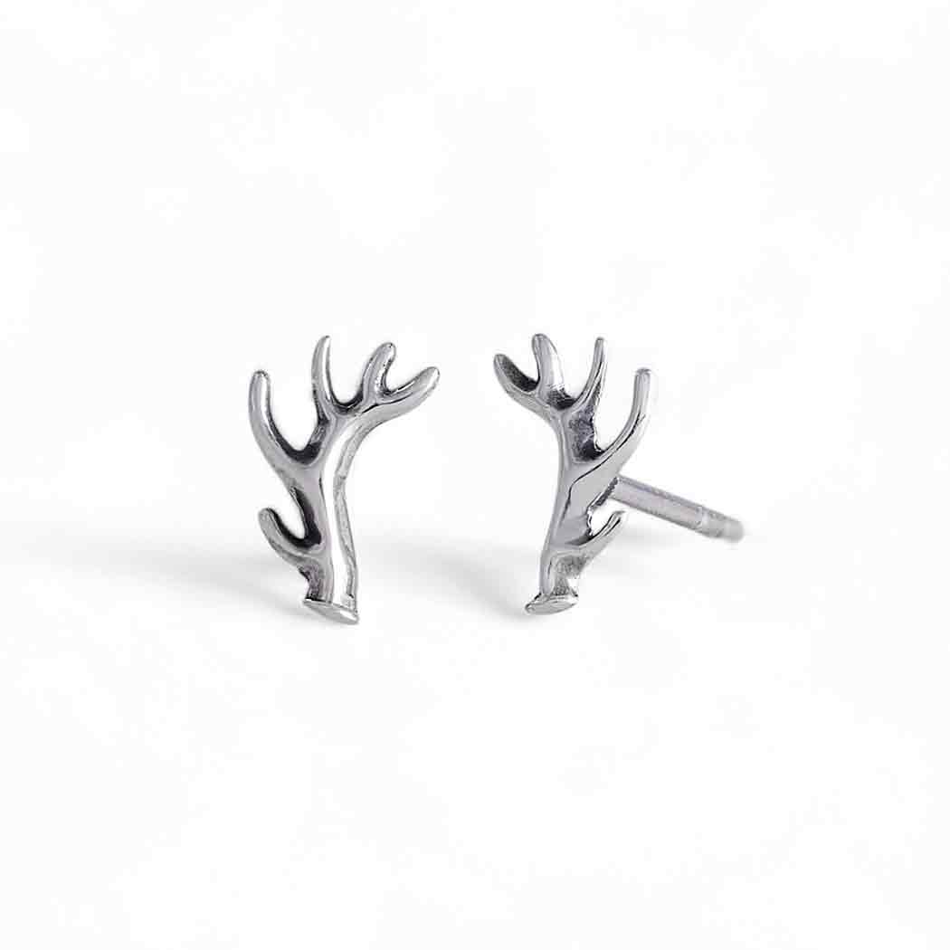 Tiny Antler Post Earrings