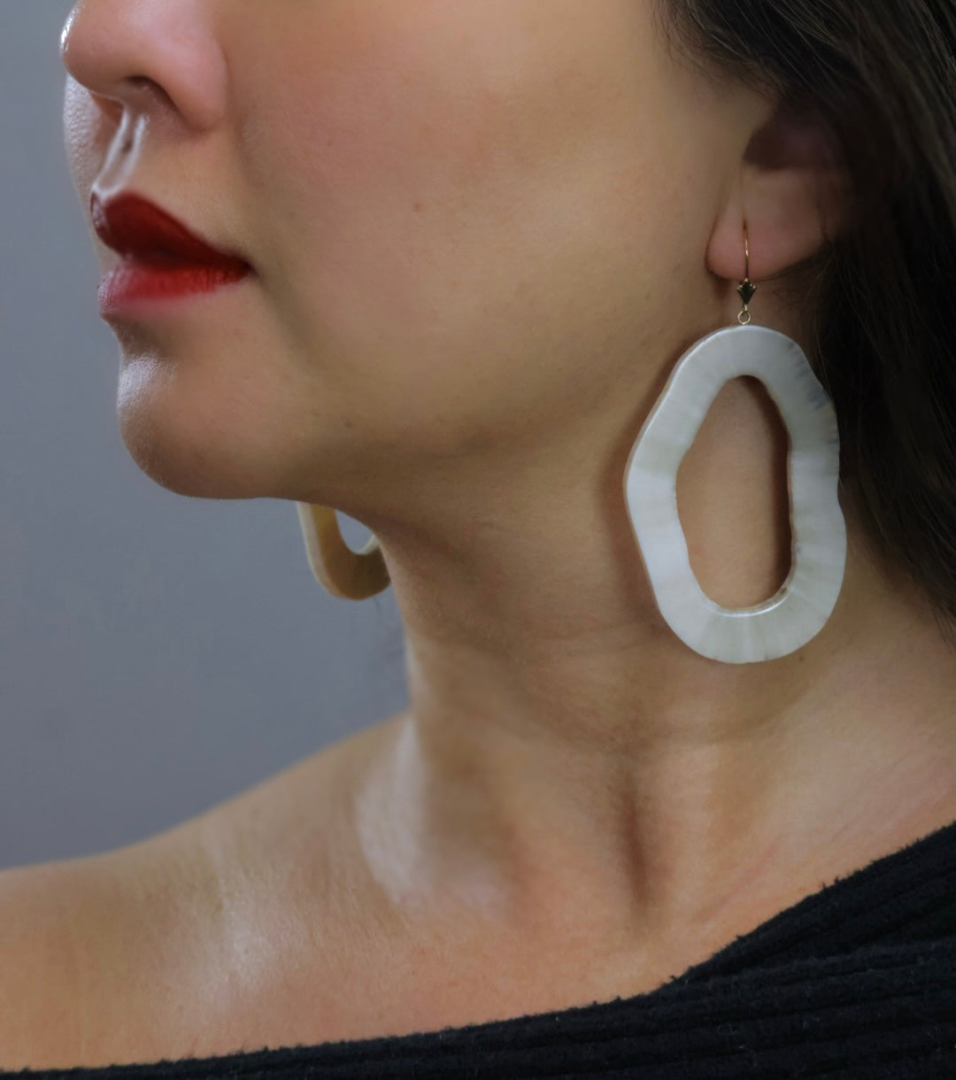 Ivory Open Earrings