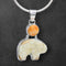 Ivory & Spiny Oyster Bear Pendant