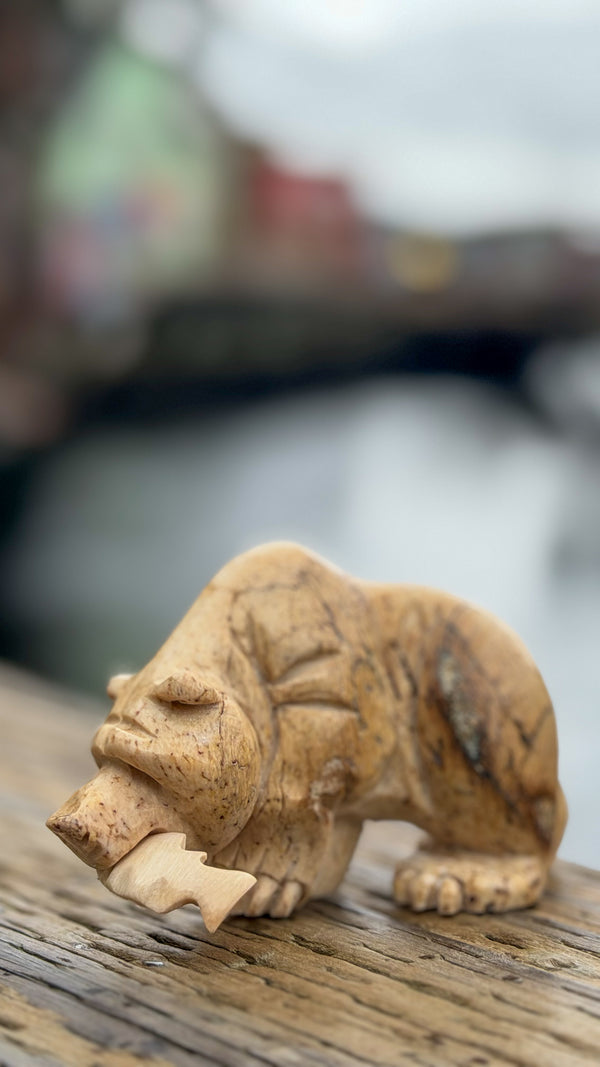 Bear & Salmon Carving
