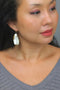 Ivory Slice Earrings w/Gold Lever Back