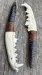 Coyote Jawbone Obsidian Knife