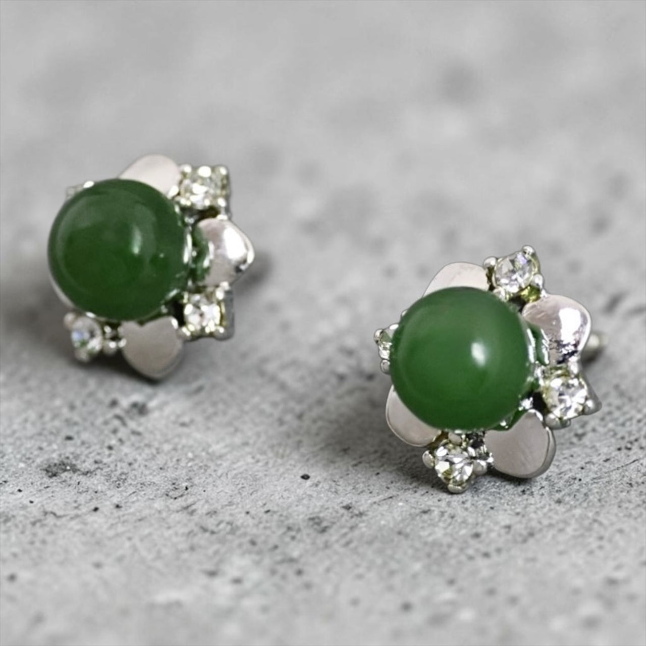 Jade Forget Me Not Earrings
