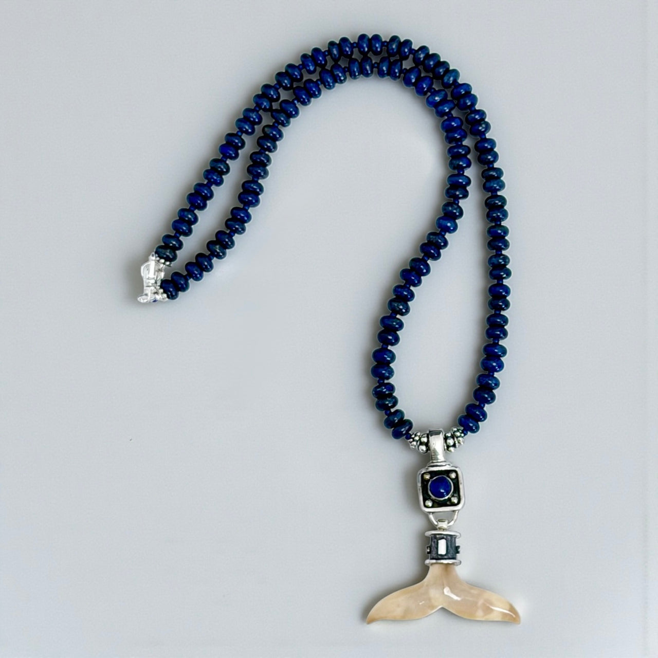 Whale Tail Lapis Necklace