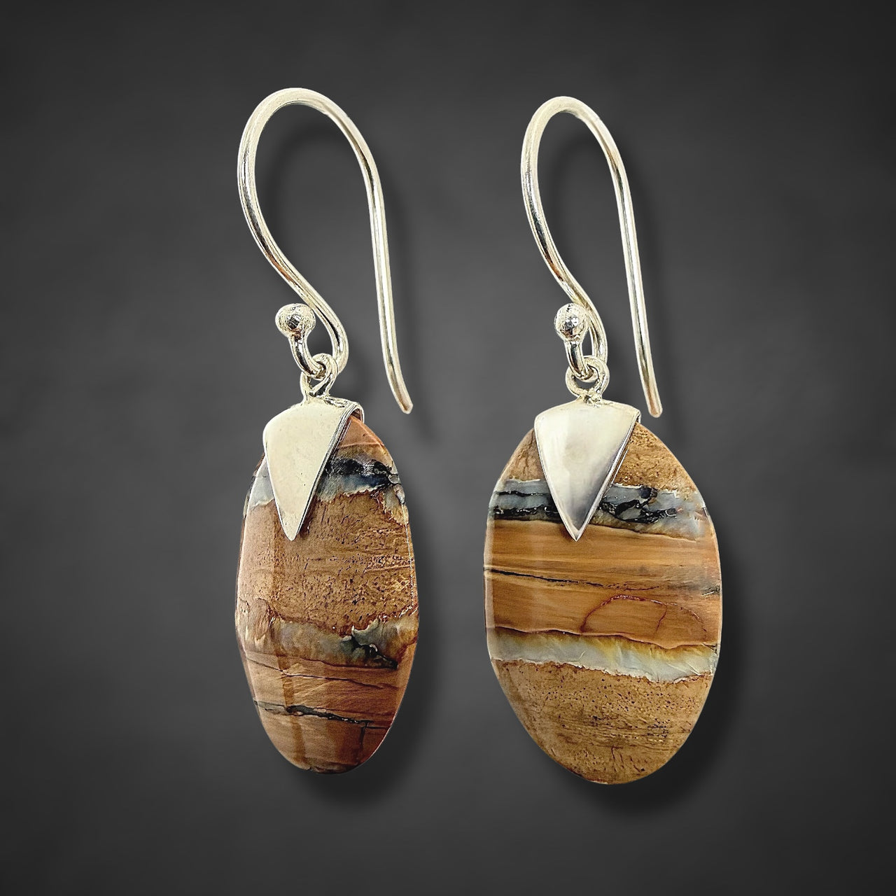 Mammoth Tooth Small Oval Earrings