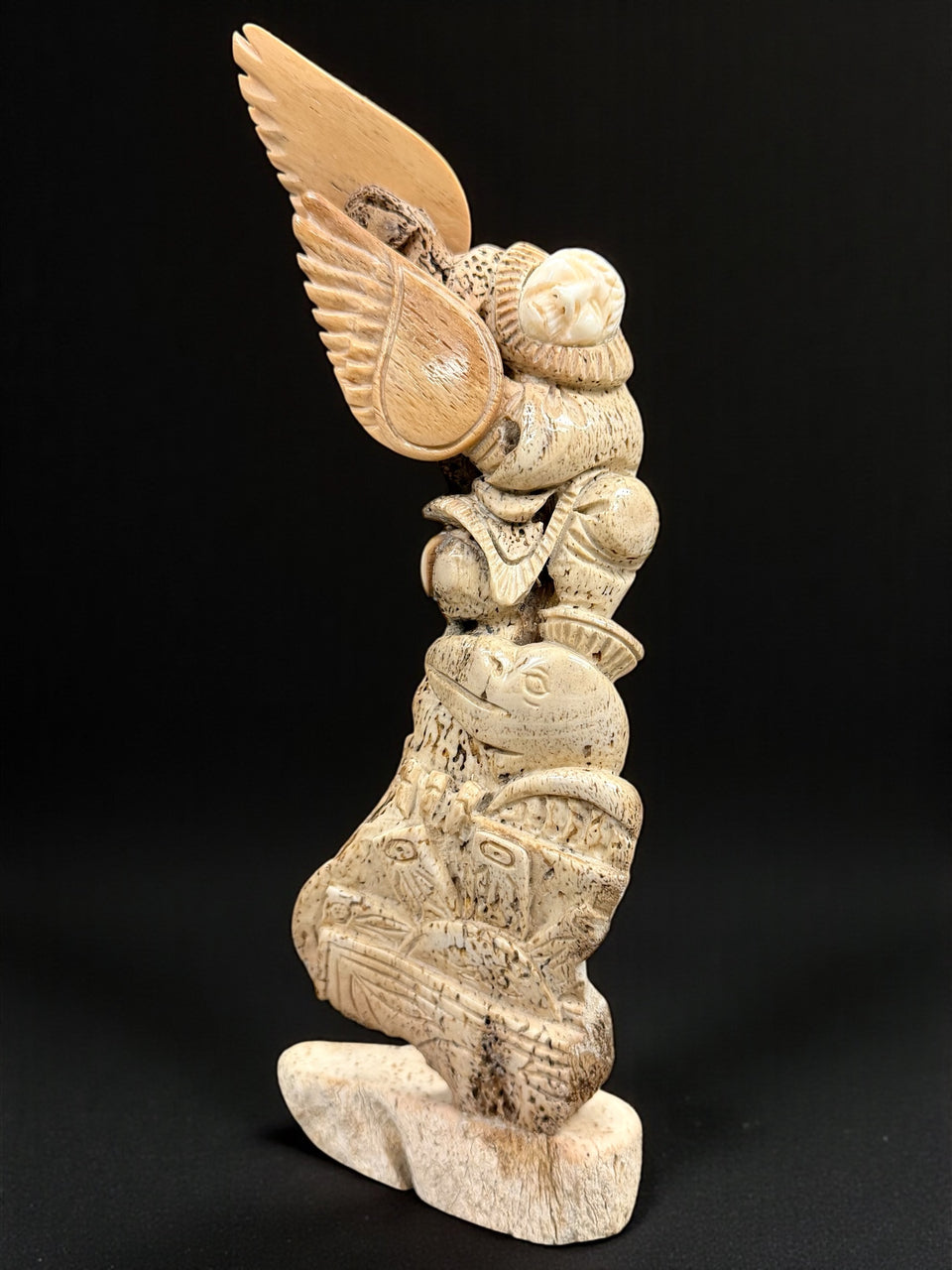 Raven Story Totem Carving