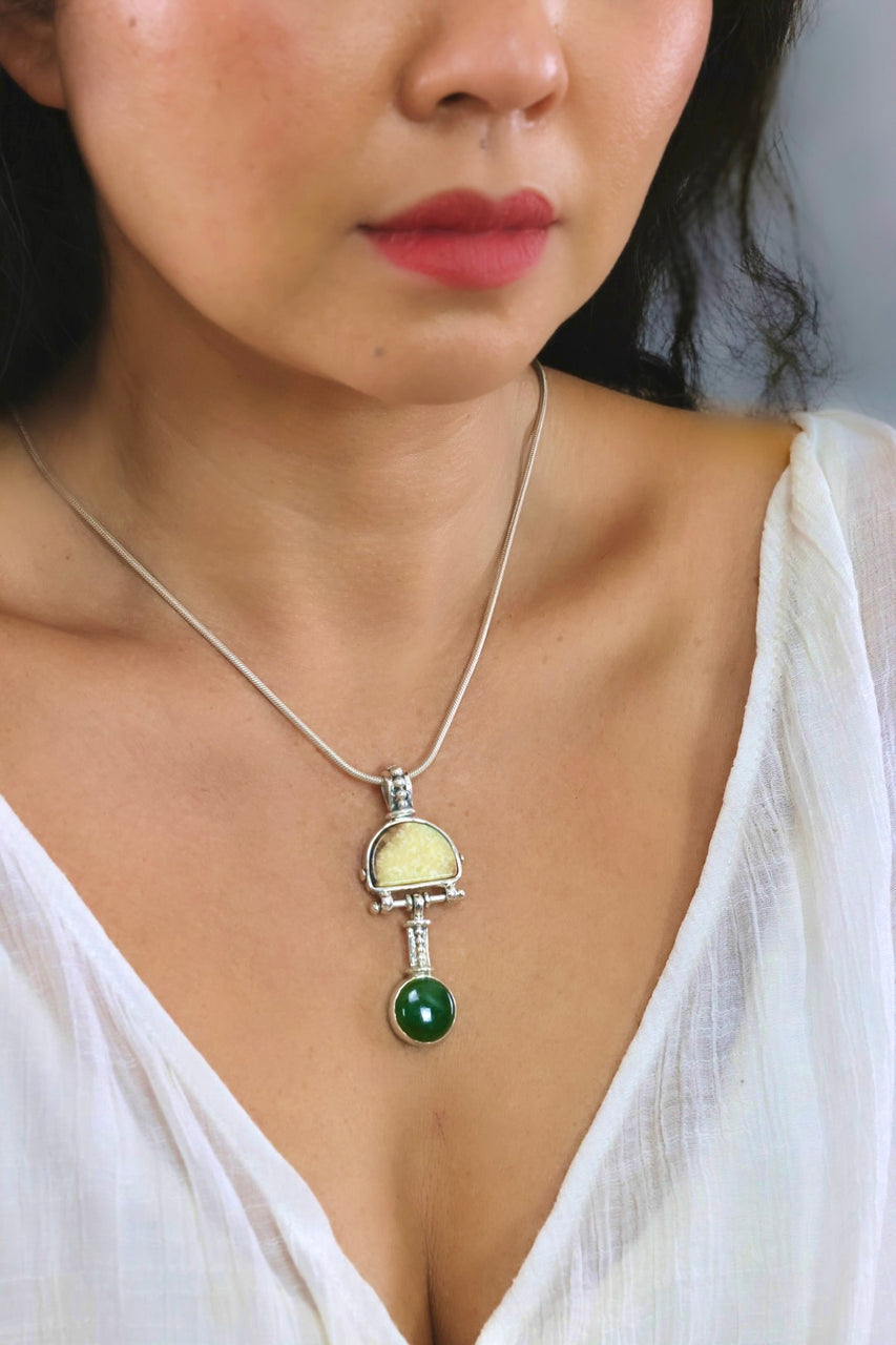 Ivory & Jade Pendant