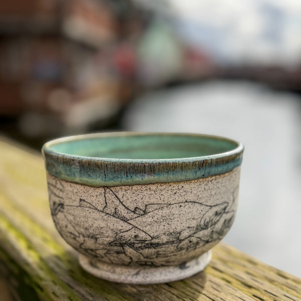 Salmon Decal Bowl