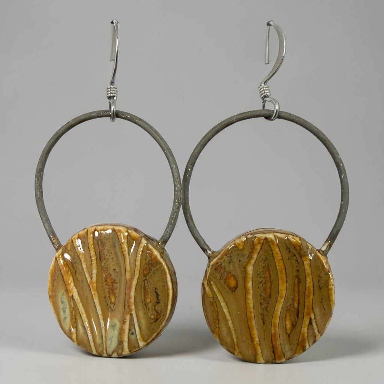 Round Pottery Earrings