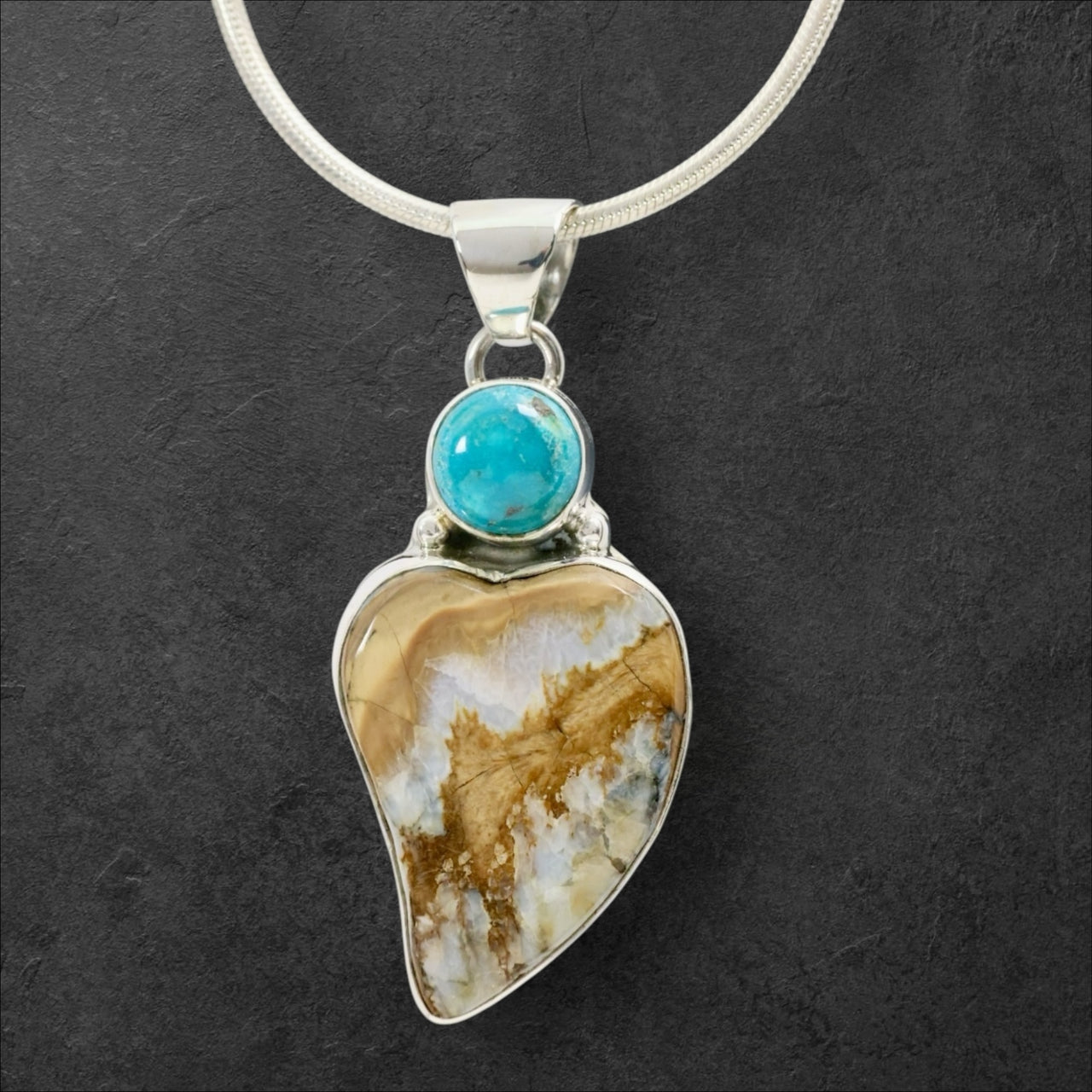 Mammoth Tooth & Turquoise Heart